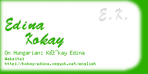 edina kokay business card